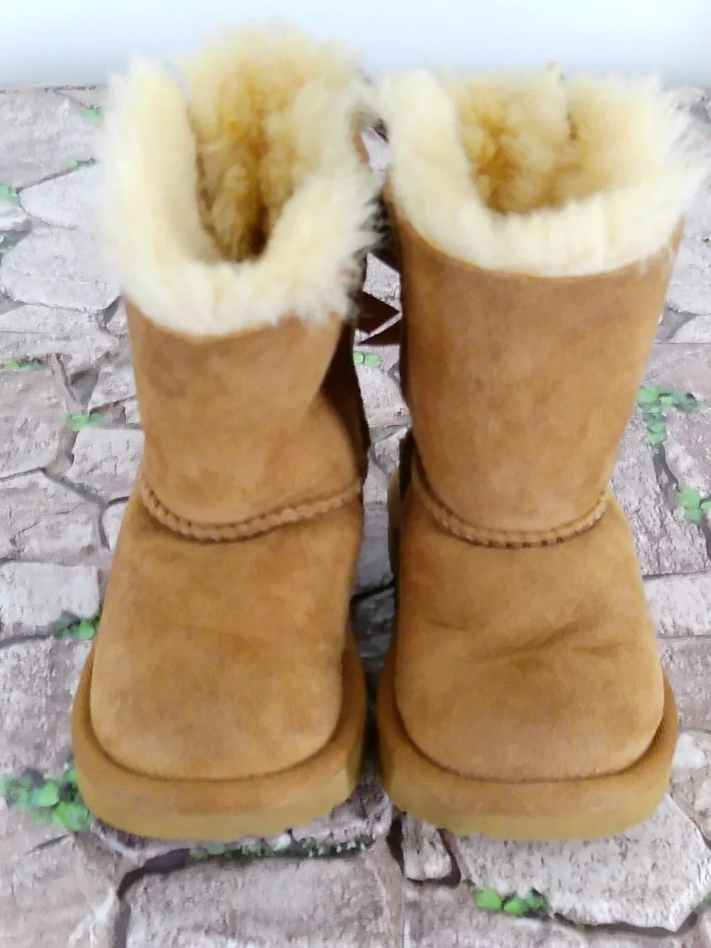 UGG Bailey Bow II Toddler Boots Size 6T Chestnut Suede Girls Winter 1017394T